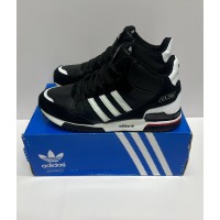 Adidas ZX 750 High Black с мехом